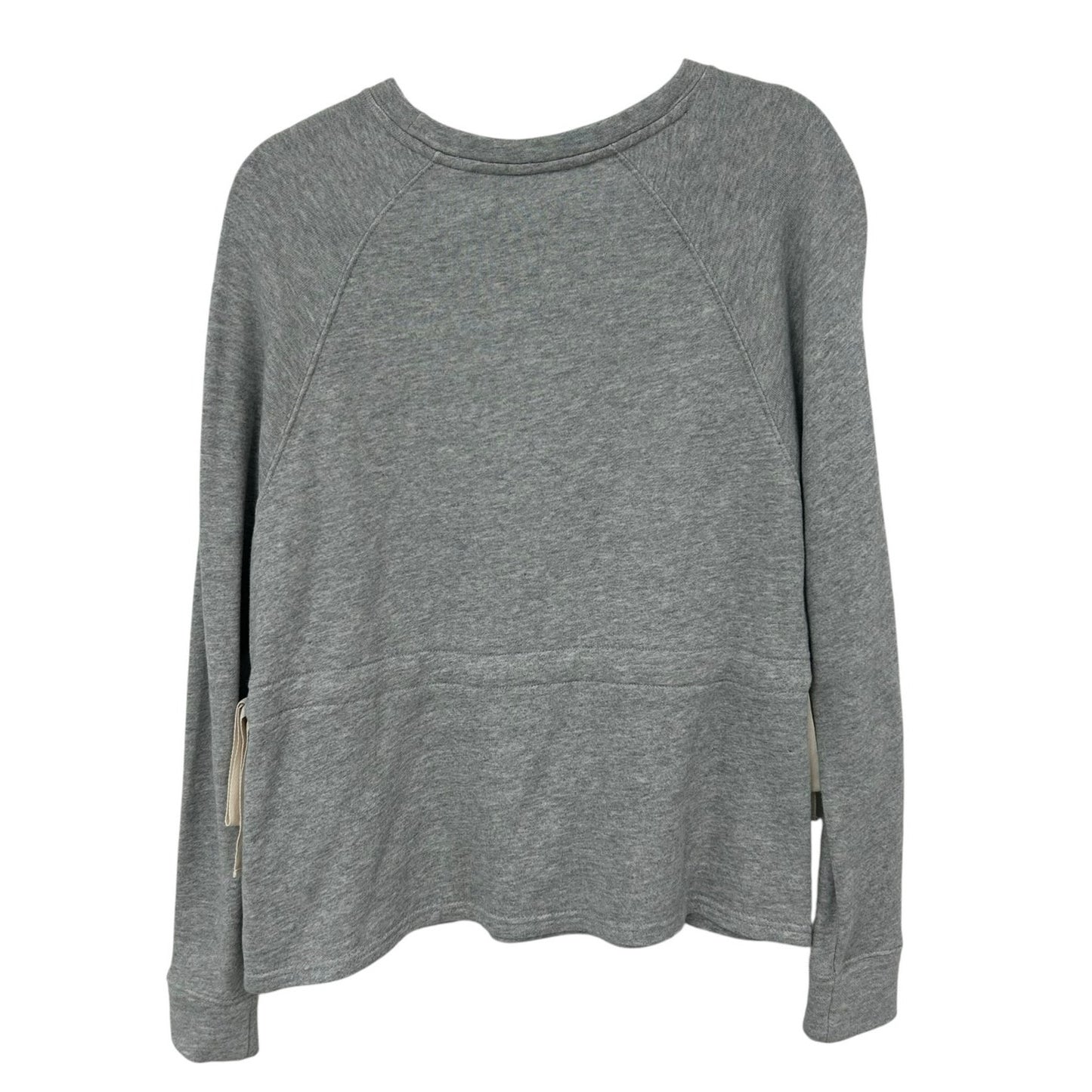 Athleta Gray Studio Cinch Side Tie Pullover Crewneck Sweatshirt Womens Small