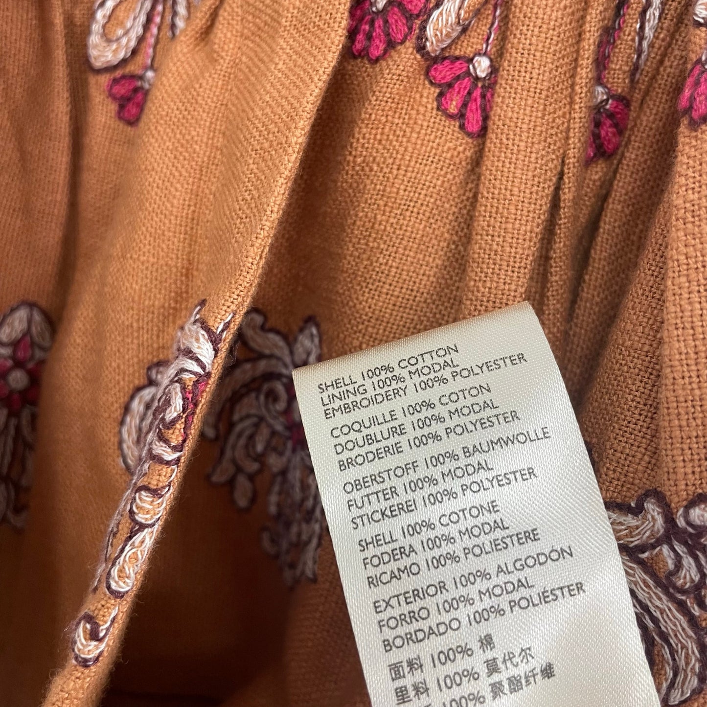 By Anthropologie Meghan Embroidered Mini Skirt Womens Size 12