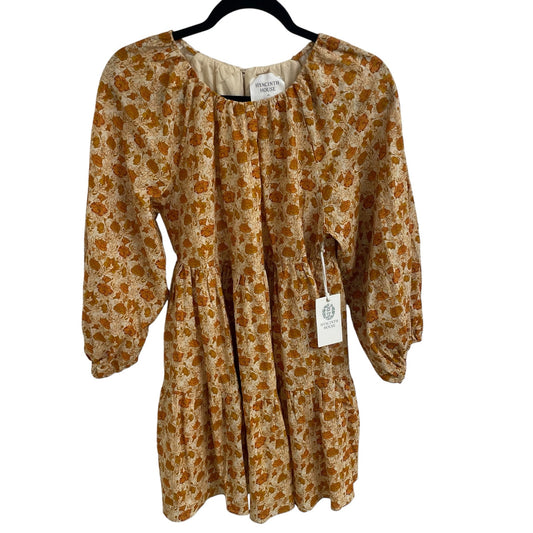 NWT Tuckernuck Hyancinth House Burnt Orange Floral Brynn Mini Dress Womens XS