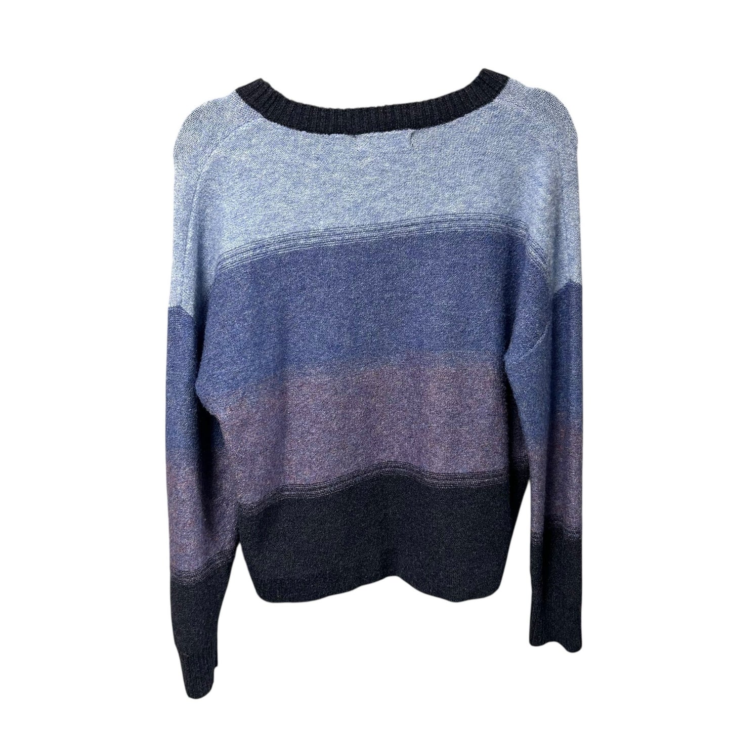 Central Park West Midnight Blue Purple Colorblock Pullover Sweater Womens Small