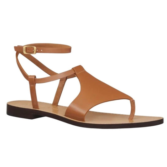 Christian Dior Dior Sun Thong Sandal Tan Leather Strappy Upper Size 39 / US 9