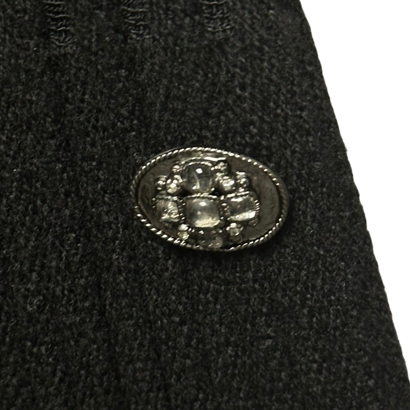 Chanel Black Wool Silk Blend Ribbed Knit Short Sleeve Maxi Dress Womens 36 / 00