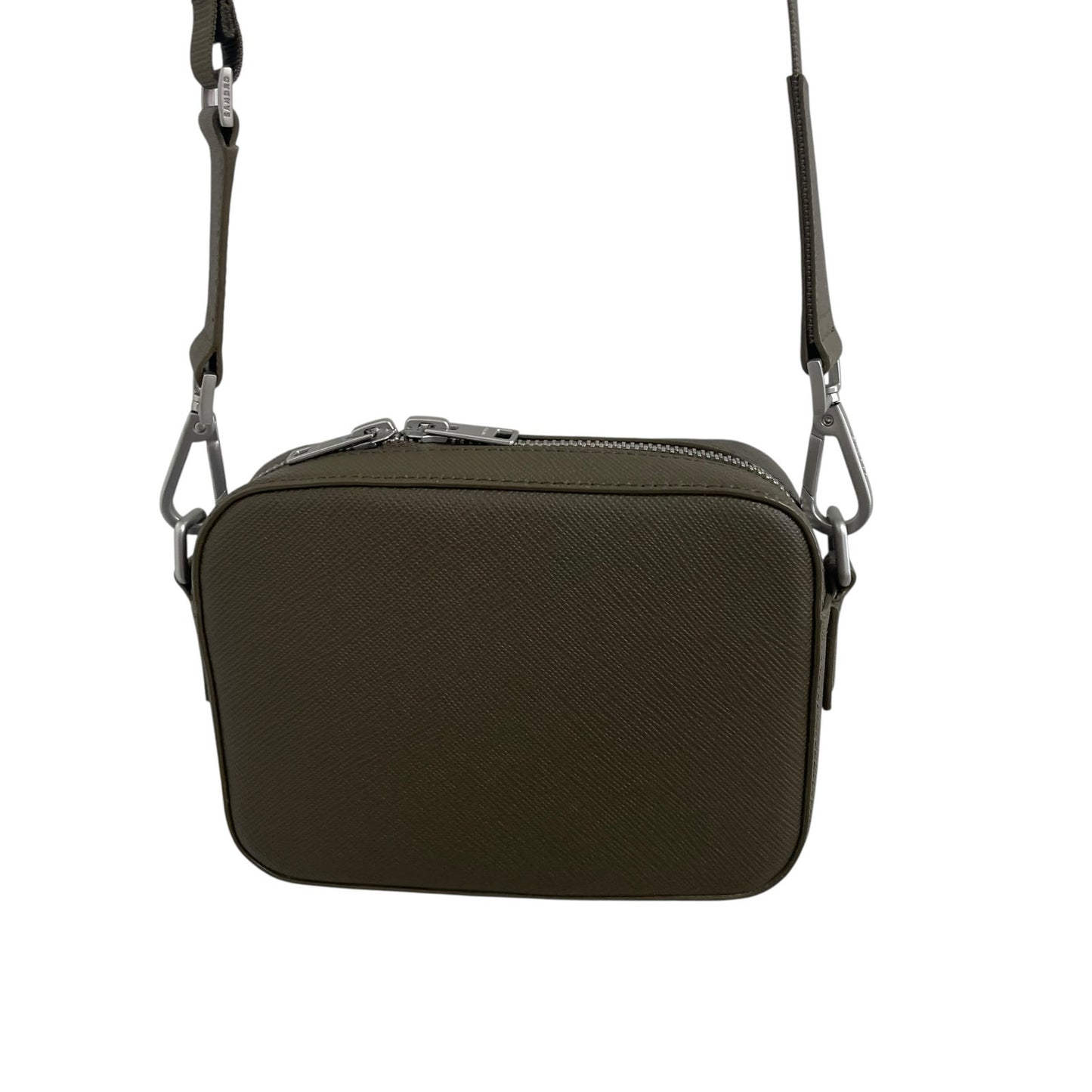 Sandro Saffiano Leather Small Reconstituted Leather Crossbody Bag Olive Green