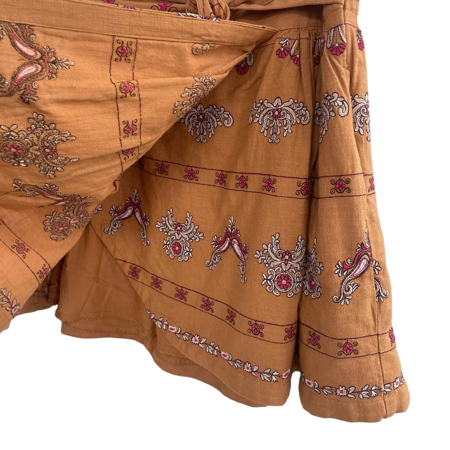 By Anthropologie Meghan Embroidered Mini Skirt Womens Size 12