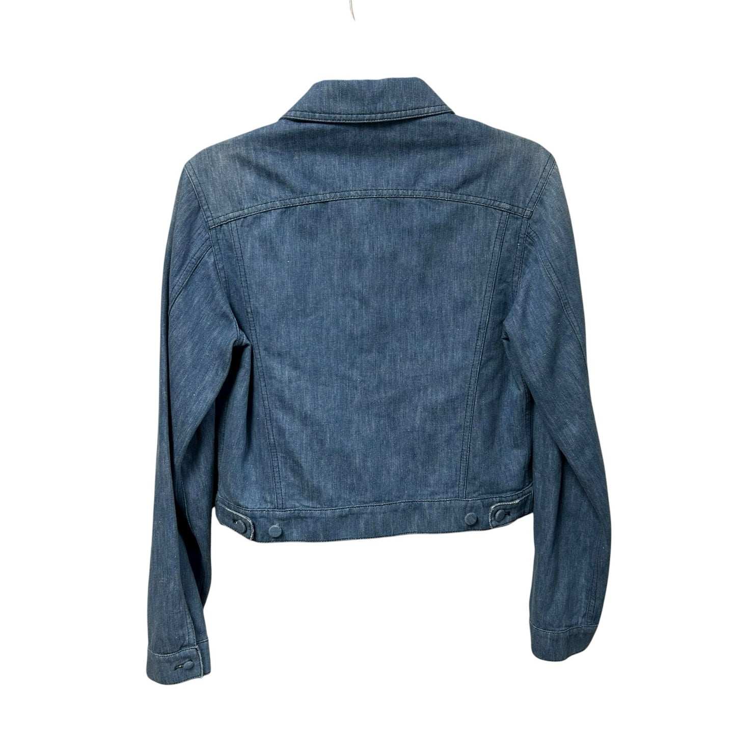 NWT Gabriela Hearst Roland Jacket Light Blue Cotton Linen Blend Denim 36 / US 0