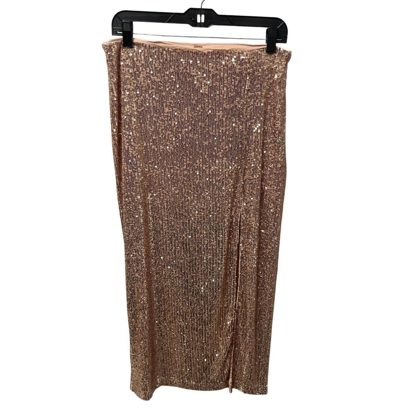 NWT Free People Ariana Sequin Maxi Skirt Pink Champagne Womens Size 12
