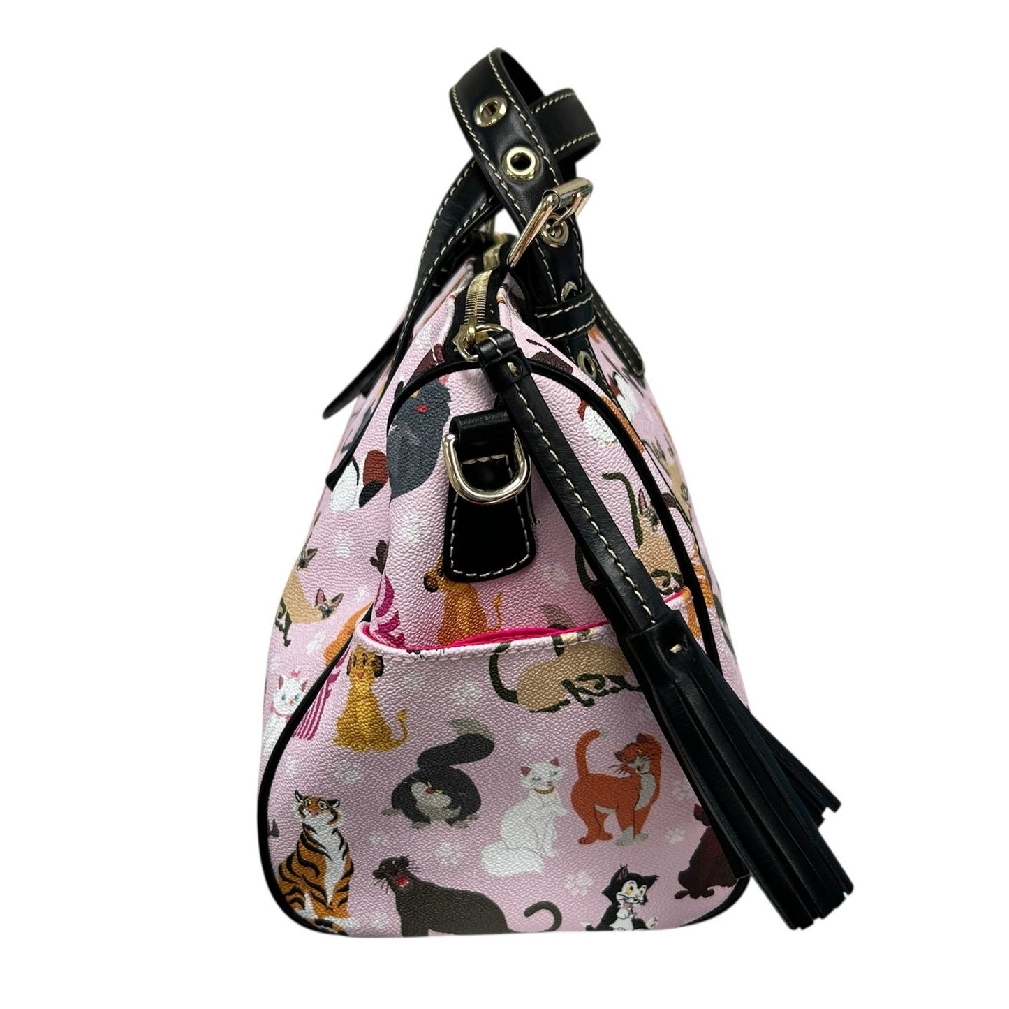 Dooney & Bourke 2019 Disney Cats Double Handle Leather Satchel Handbag