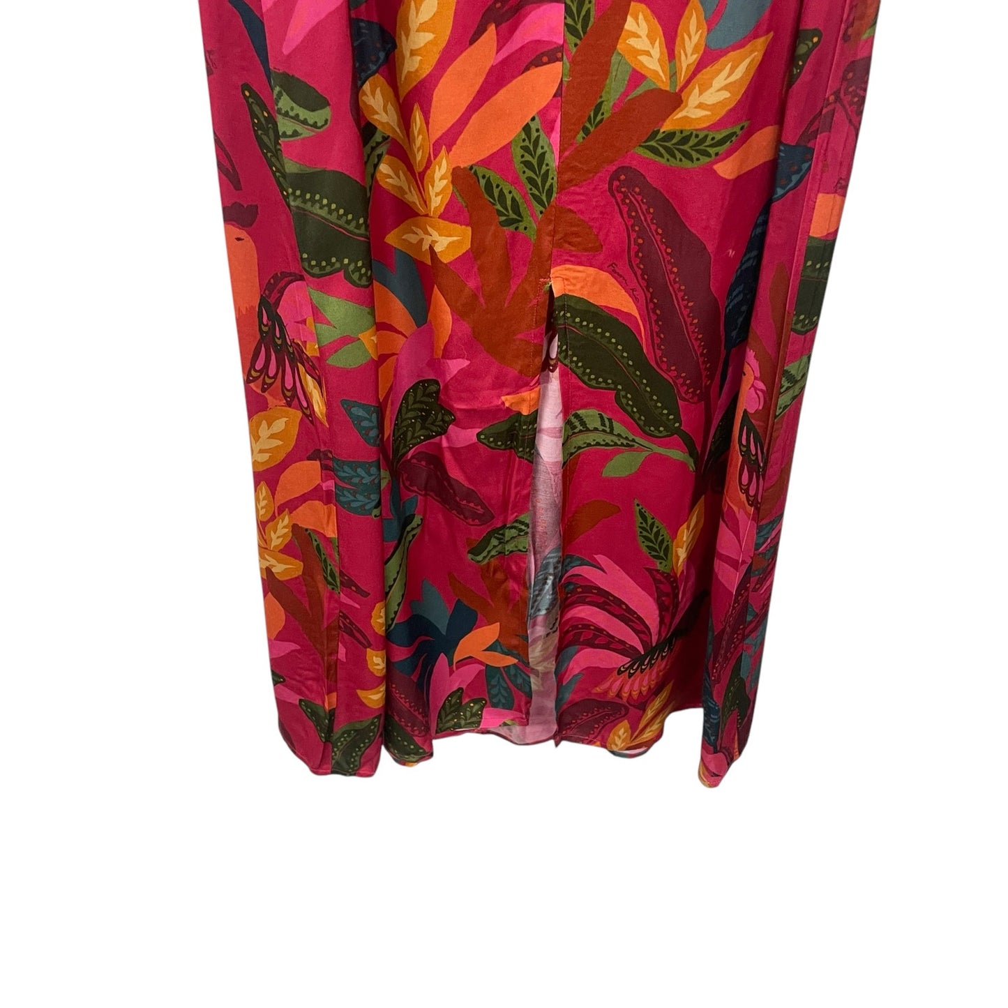 NWT Farm Rio Rooster Leaves Red Short Sleeve Maxi Dress XS