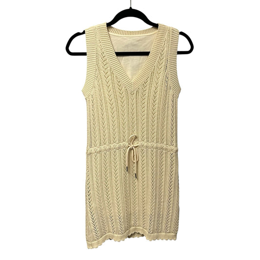 NWT Sundays by wearesundays Natural Waist Tie Knit Tank Tatum Dress Womens XS