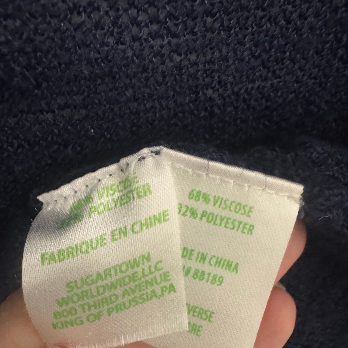 Lilly Pulitzer Open Front Navy Cardigan Sweater Womens XS