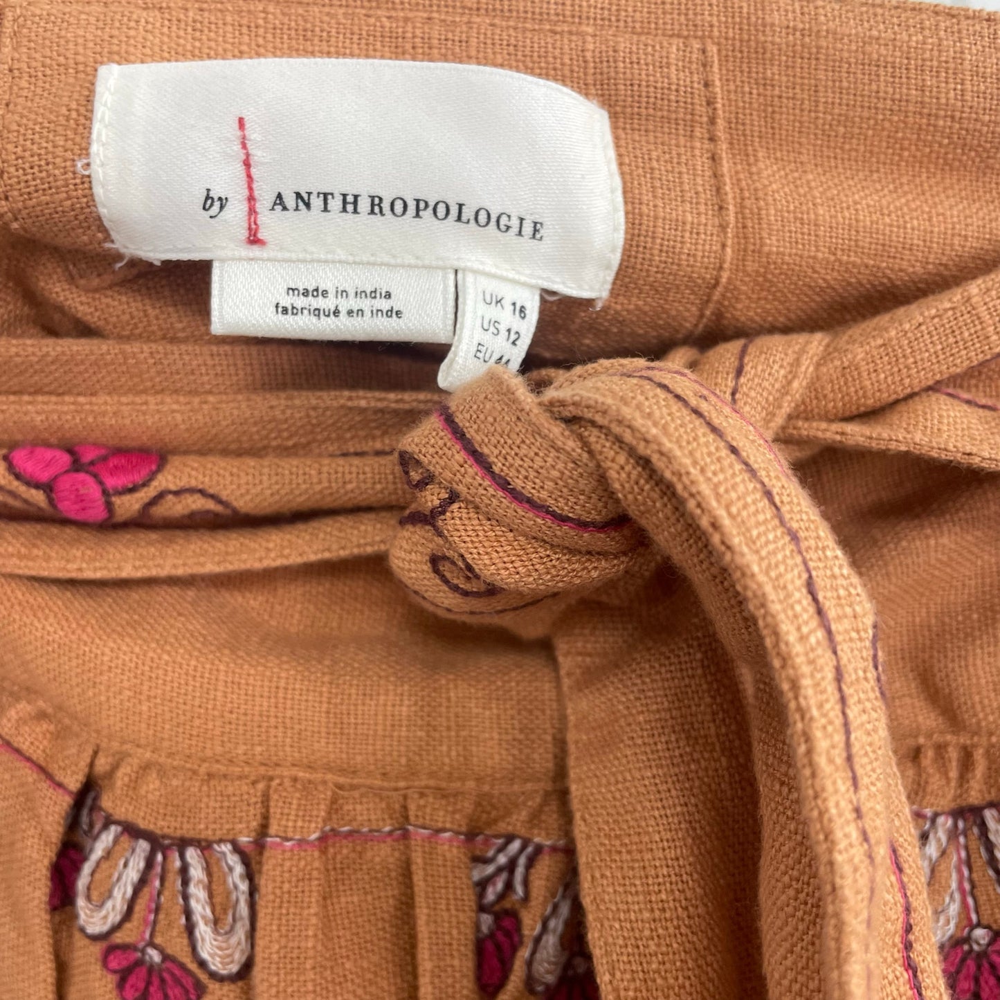 By Anthropologie Meghan Embroidered Mini Skirt Womens Size 12