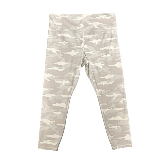 Athleta Gray White Camo Print Elation 7/8 Tight Pull On Leggings Womens Size XL