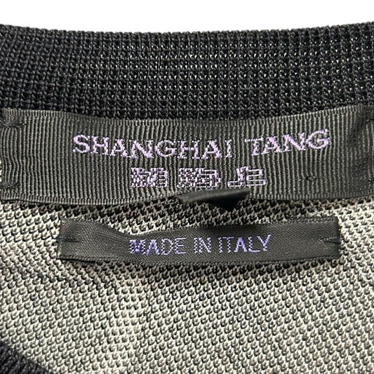 Shanghai Tang Black White Tan Mixed Animal Print Long Sleeve Dress Womens Small