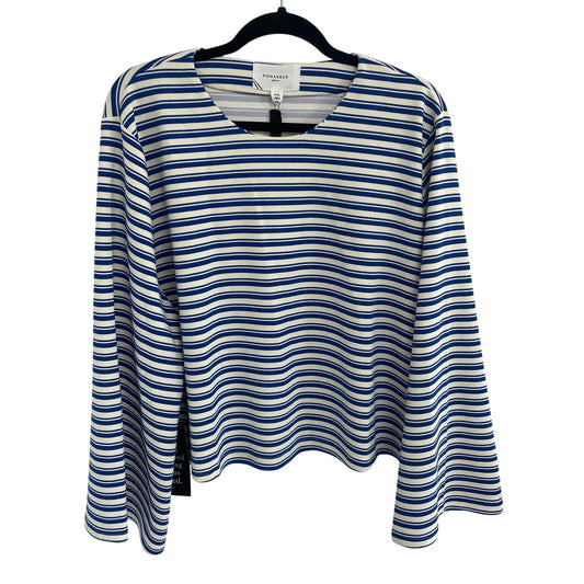 NWT Tuckernuck Pomander Place Regatta Stripe Alexia Shirt Blue White Womens XXL