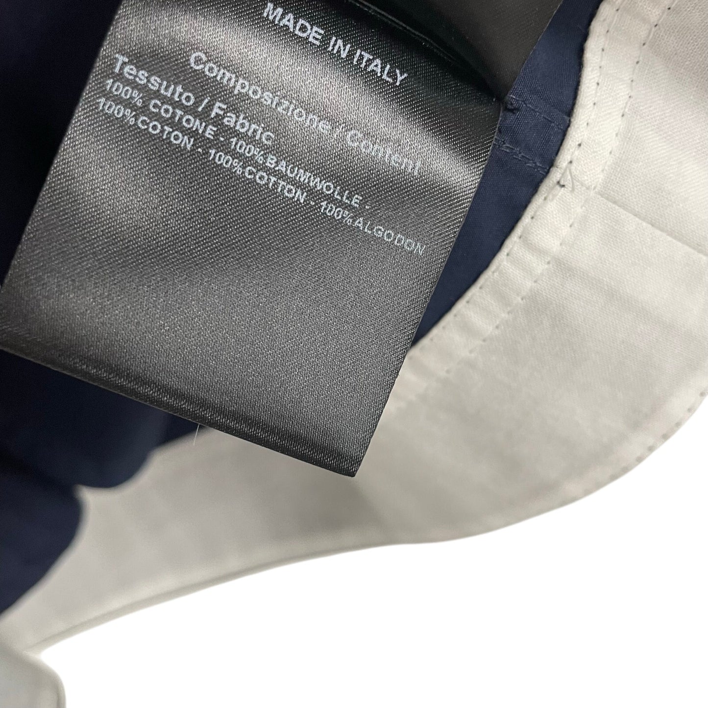Calvin Klein 250W39NYC Made in Italy Drawstring Ruff Neck Poplin Dress Navy US 6