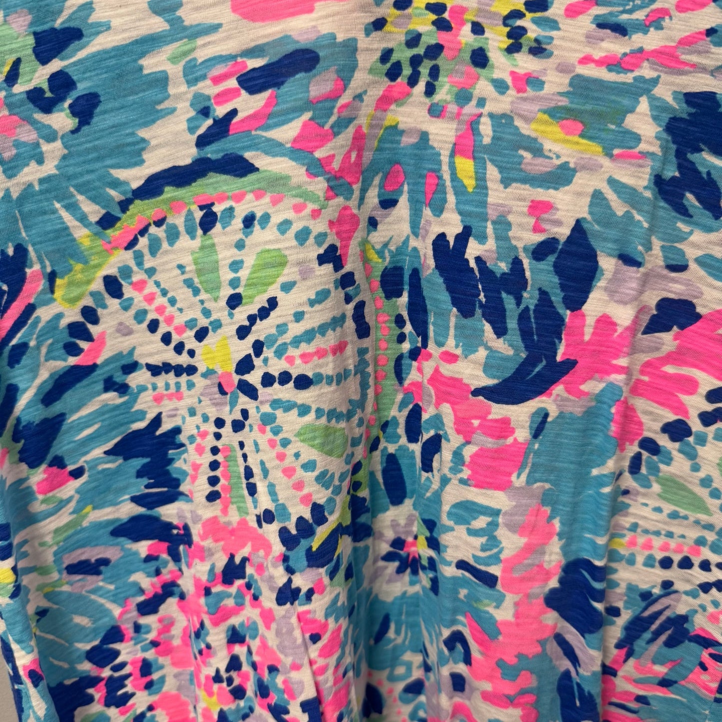Lilly Pulitzer Short Sleeve V Neck Dive In T-Shirt Dress Womens X-Small
