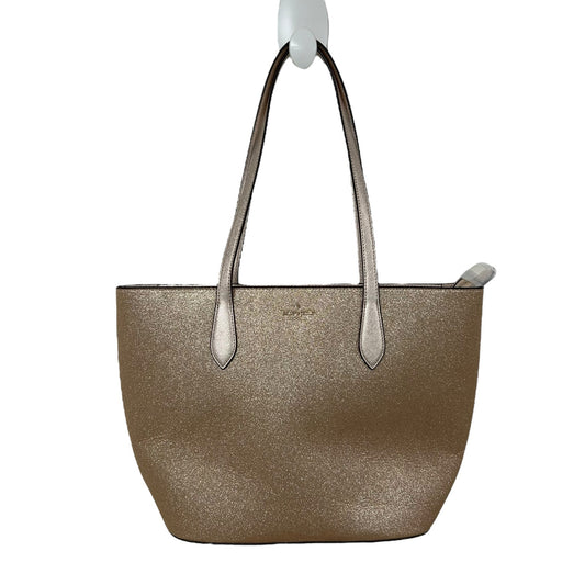 NWT Kate Spade Gold Glimmer Double Handle Top Zip Tote Bag