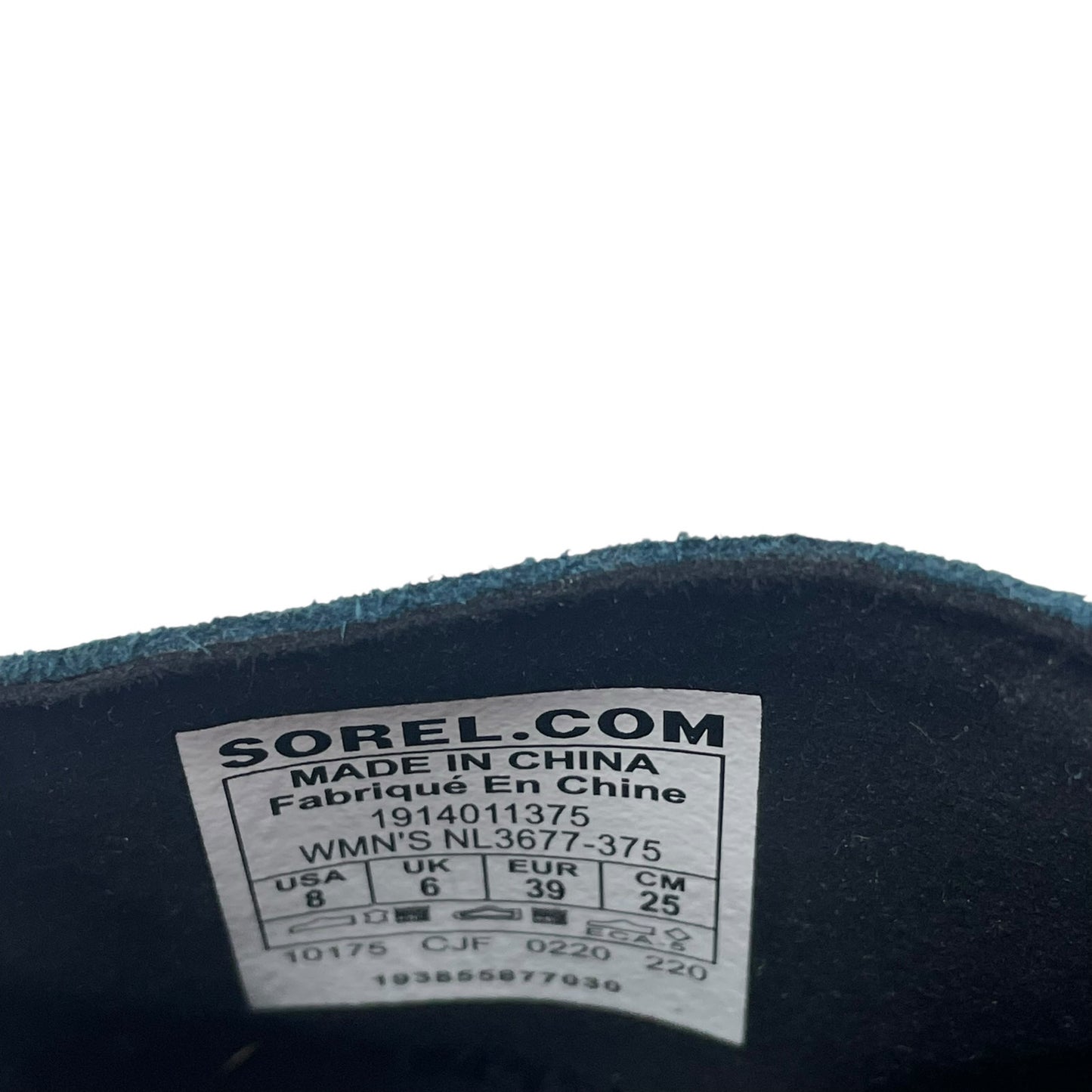 Sorel Joan of Arctic Wedge II Zip Bootie Dark Seas Suede Leather Womens 8
