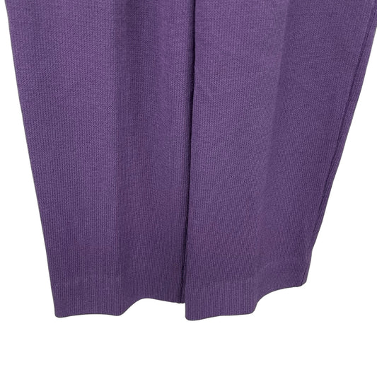 St. John Collection Santana Knit Purple Wide Leg Pull On Pant Womens Size 0