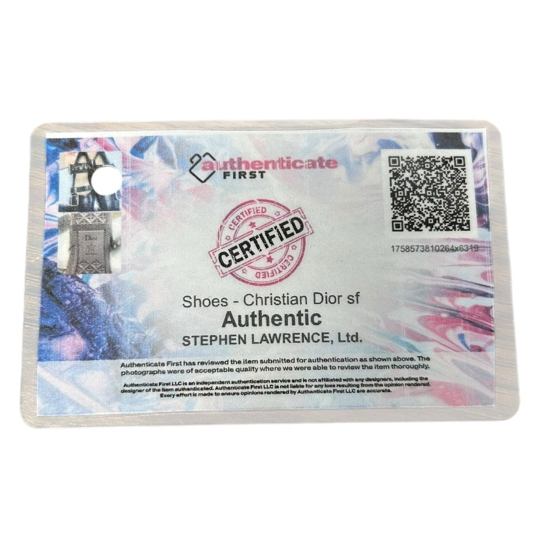 Christian Dior Black Supple Calfskin Punk Buckle Ballet Flat Womens 39 / US 9