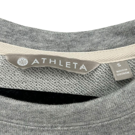 Athleta Gray Studio Cinch Side Tie Pullover Crewneck Sweatshirt Womens Small