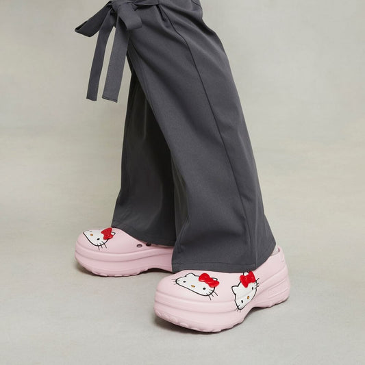 Adidas x Hello Kitty Pink AdiFom Stan Smith Slip On Platform Mules Womens Size 9