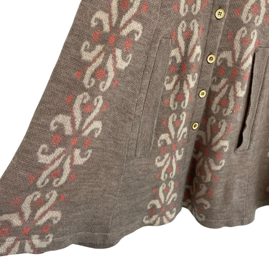 Anthropologie Madchen Flowering Pompona Sweater Cape Cardigan Womens Medium