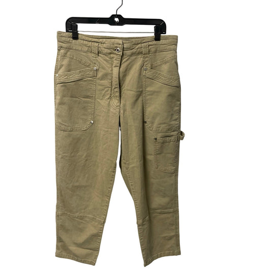 Anthropologie Maeve Turner Utility Cargo Pants Moss Green Womens 32