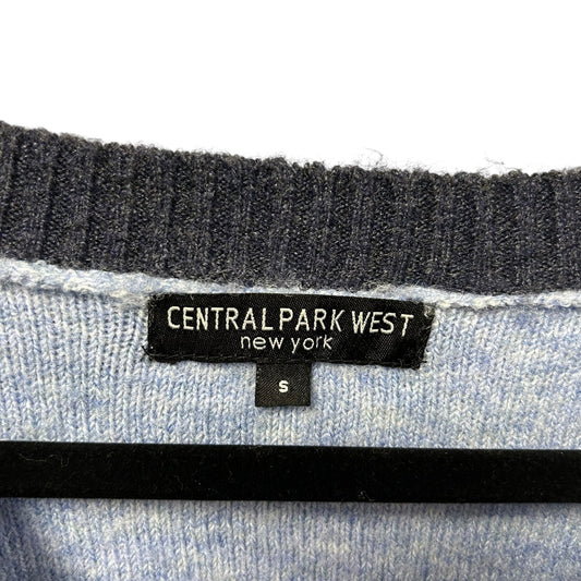 Central Park West Midnight Blue Purple Colorblock Pullover Sweater Womens Small