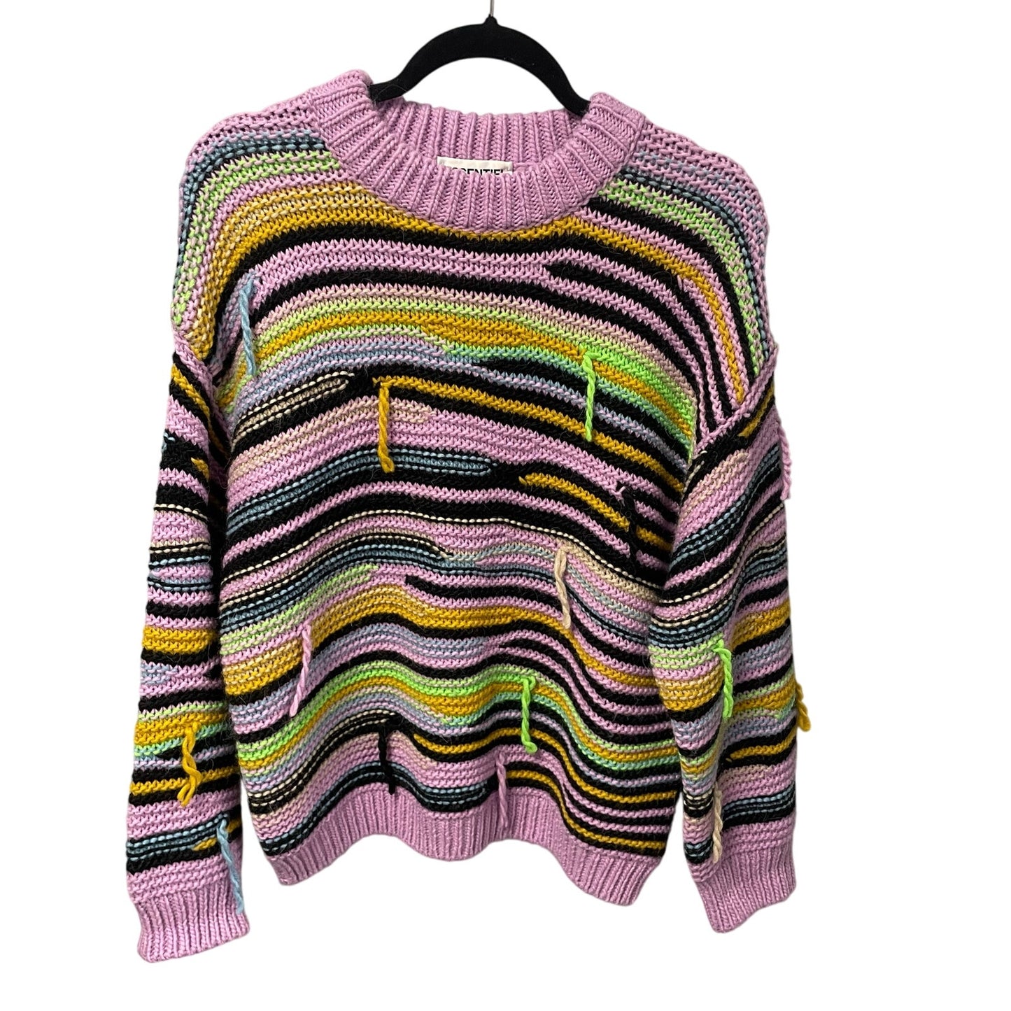 Essentiel Antwerp Cincinatti Striped Inside Out Sweater Lilac Stripe Medium