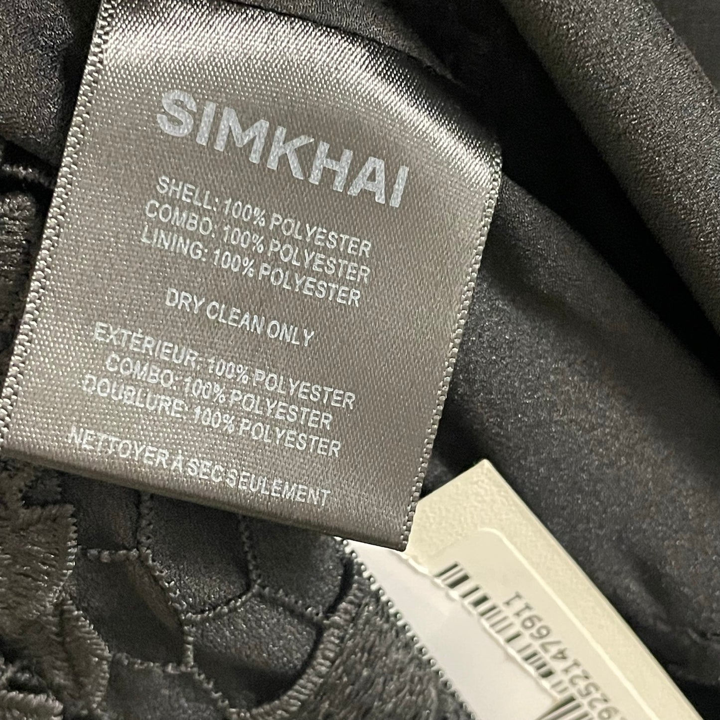 NWT Simkhai Signature Laura Lace Midi Dress Black Womens 2