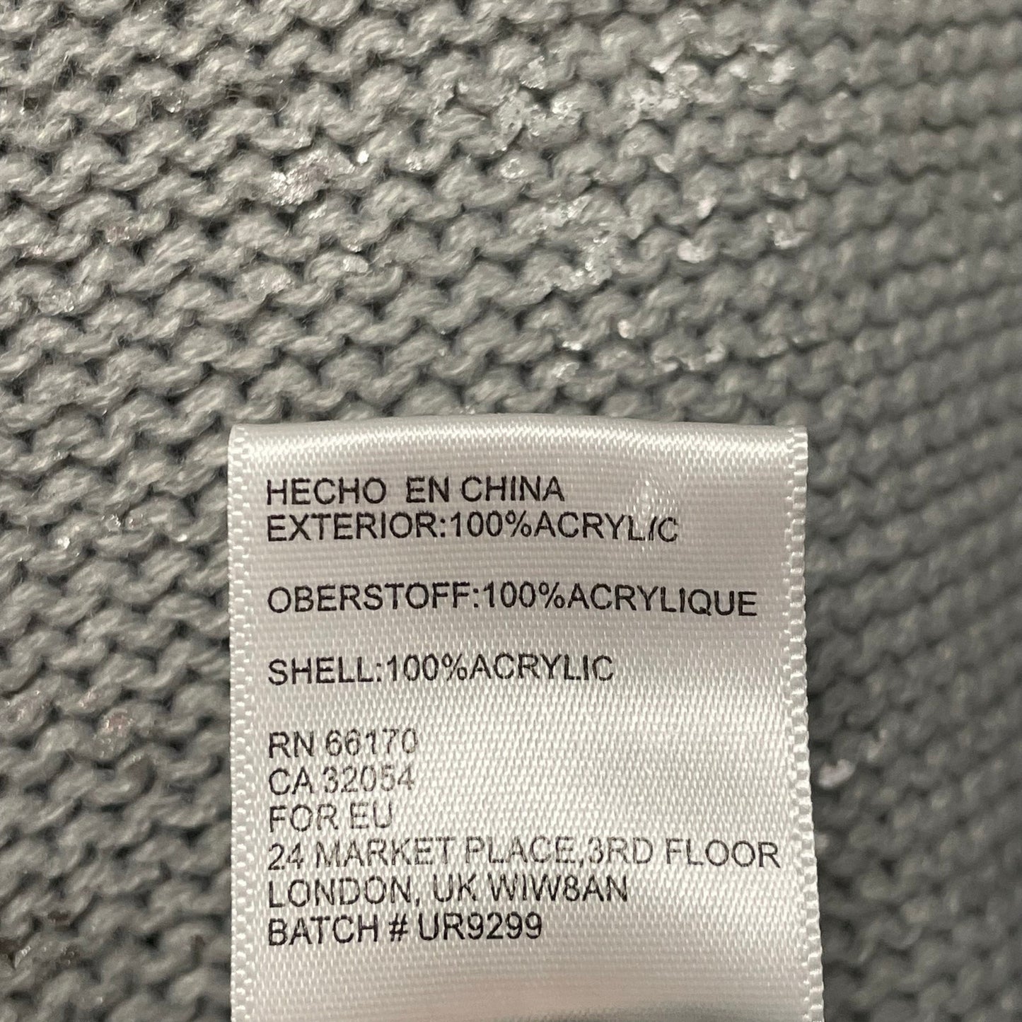 Urban Outfitters Sparkle & Fade Gray Silver Metallic Knit Sweater Womens Medium