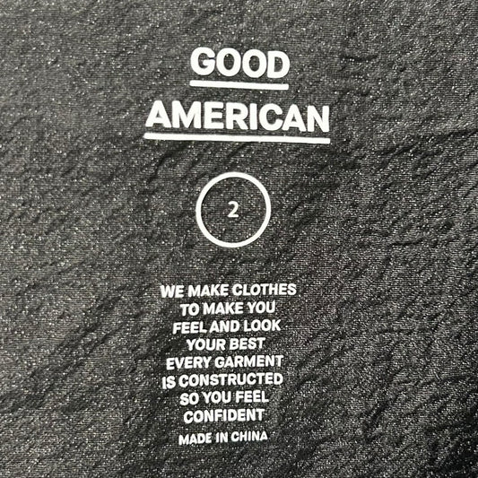 Good American Black Semi Sheer Hooded Drawstring Jacket Womens 2 / Medium