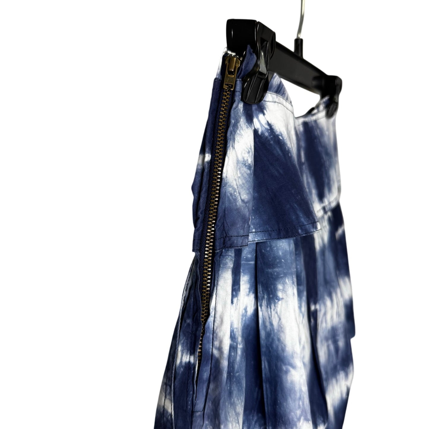 Ulla Johnson Indigo Tie Dye High Rise Belted Paloma Cotton Shorts Womens 0
