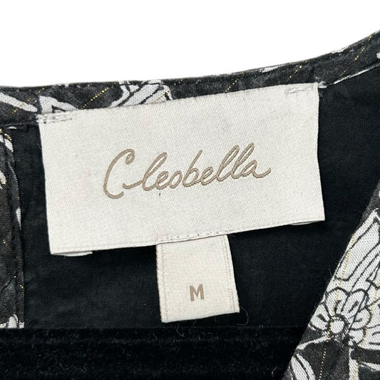Cleobella Cherie Black White Floral Print Tiered Midi Dress Womens Medium