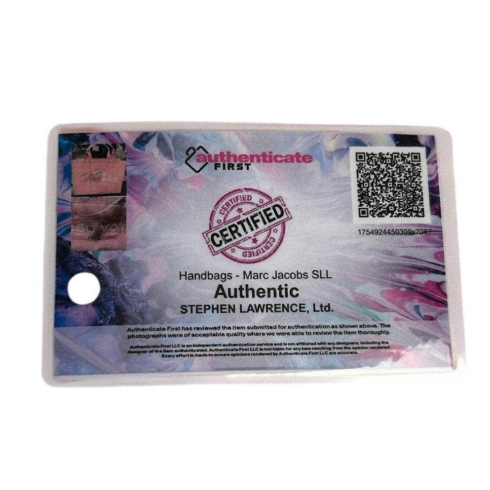 Marc Jacobs Pink White Double Handle The Vote Tote Bag w/ Crossbody Strap AS IS