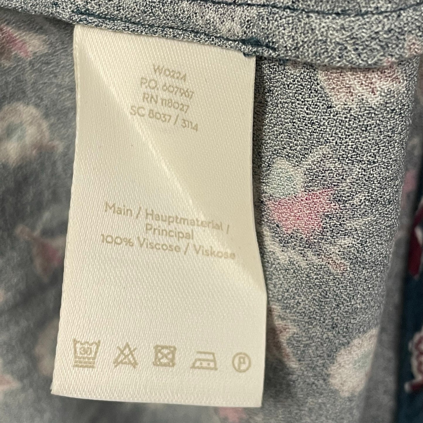 Boden Luna Heritage Prairie Dress in Sea Flower Blue Green Pink Womens 18 Long