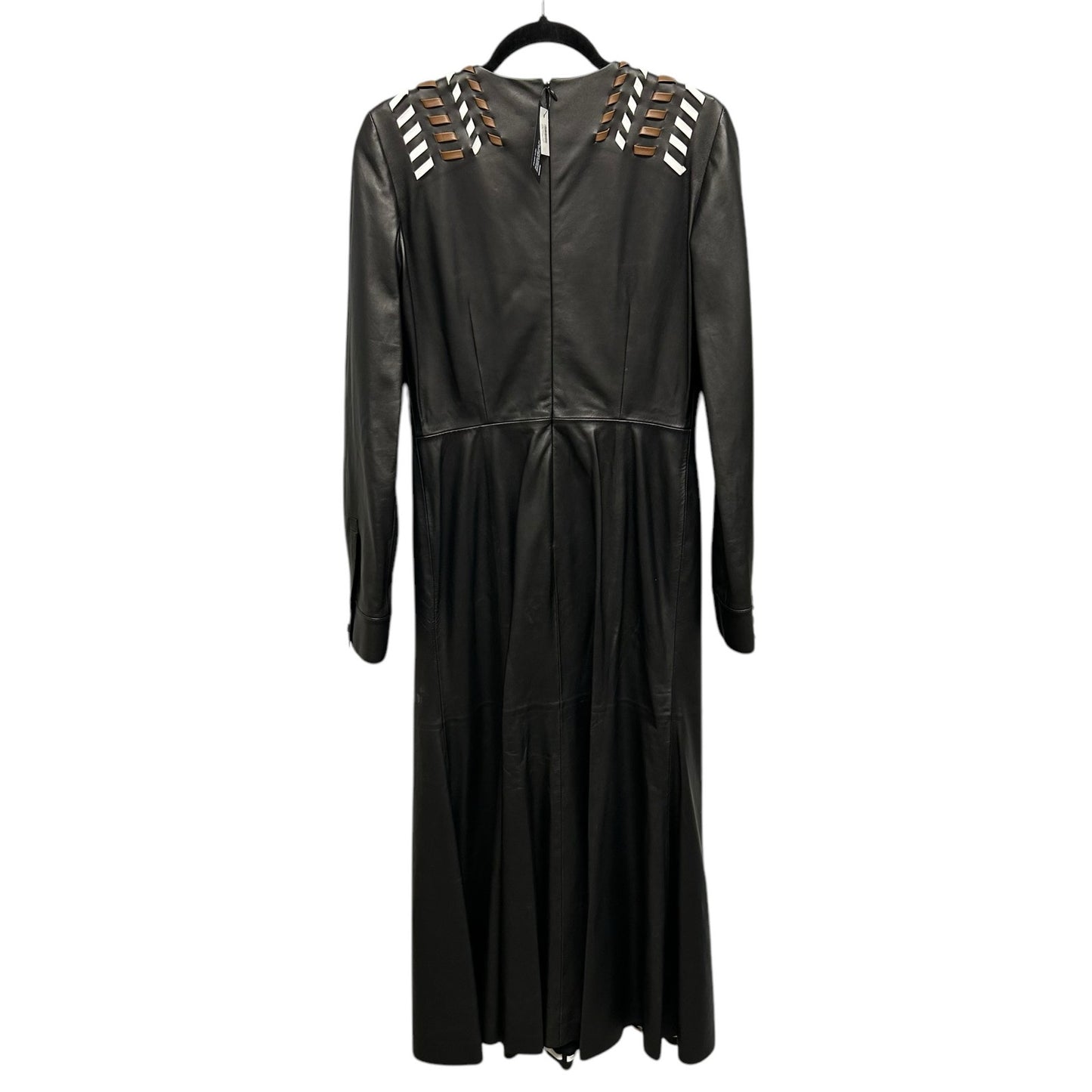NWT GABRIELA HEARST + NET SUSTAIN Julian Whipstiched Leather Maxi Dress Medium