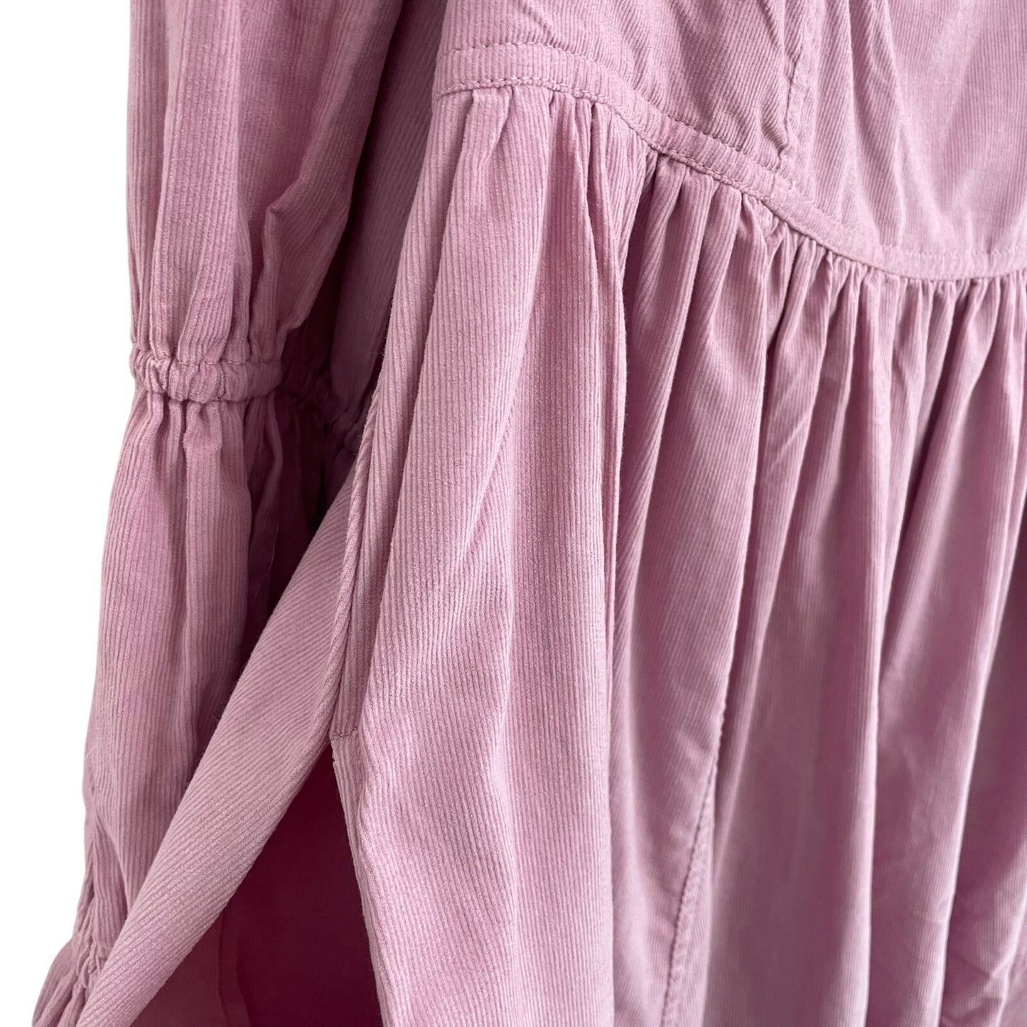 Pilcro Square Neck Corduroy Babydoll Mini Dress Light Pink Womens Size Large