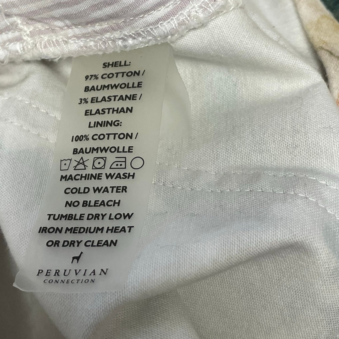 Peruvian Connection Multicolor Isola Watercolor Floral Print Pant Womens 4