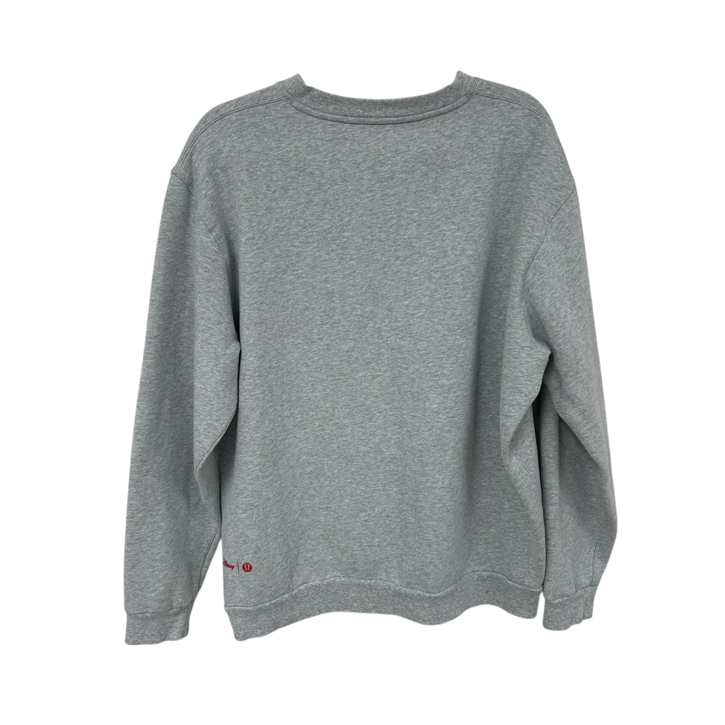 Disney x Lululemon Heathered Gray Red Steady State Crew Sweatshirt Mens Large