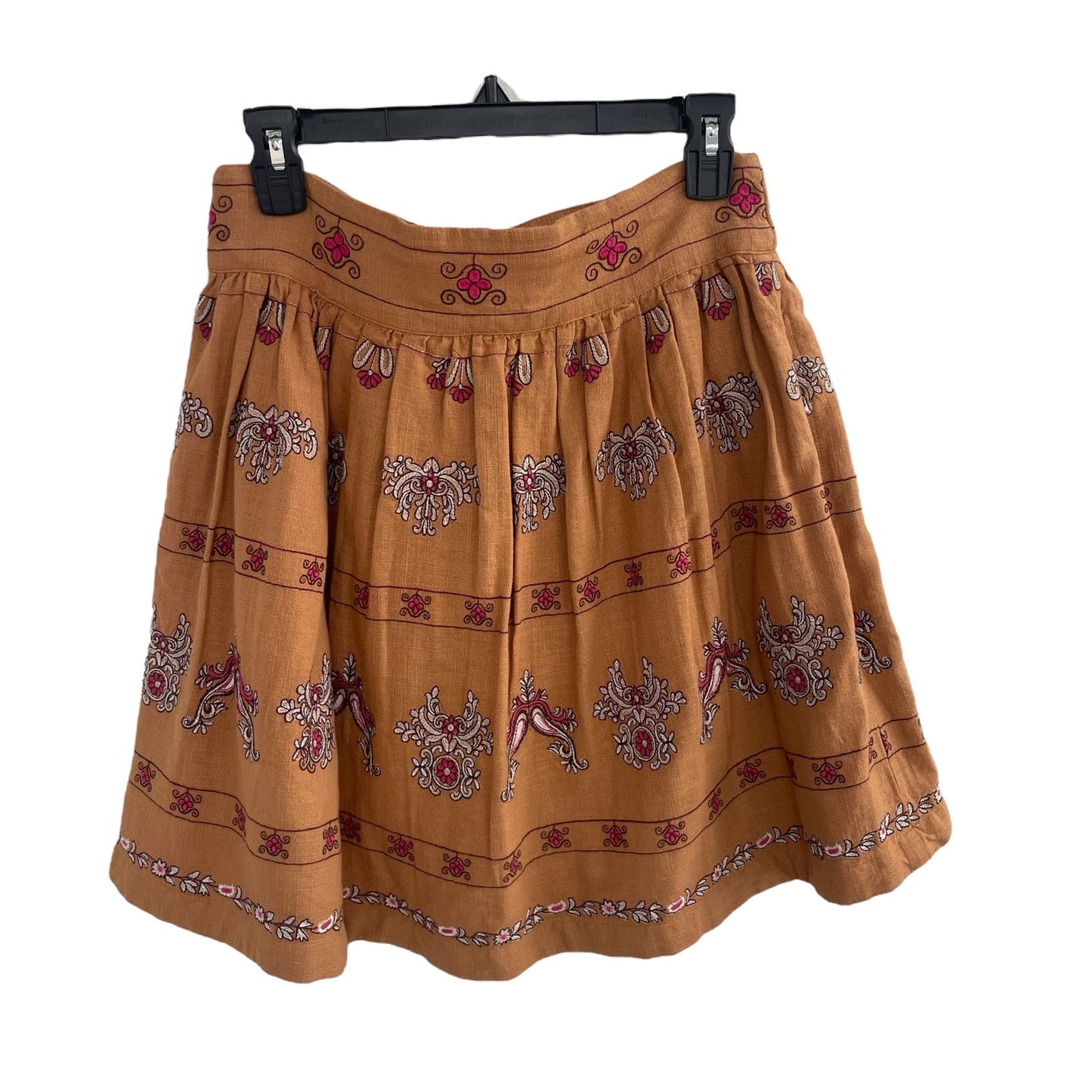 By Anthropologie Meghan Embroidered Mini Skirt Womens Size 12