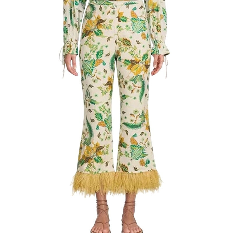 NWT Antonio Melani x The Nat Note Larkin Paisley Floral Cropped Pants Womens 12