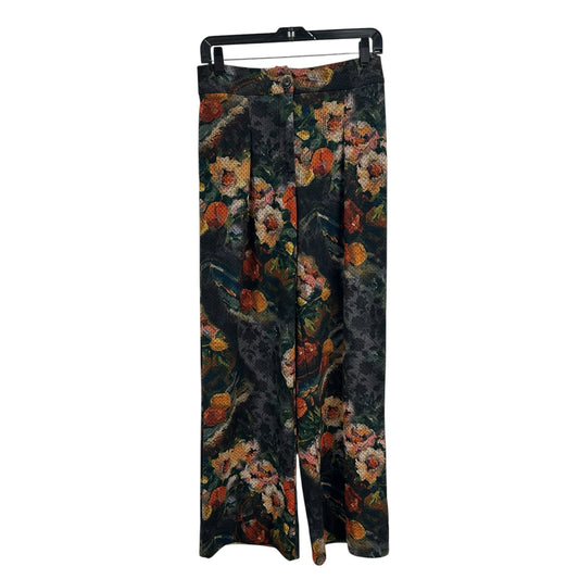 Eva Franco Simone Monet Multicolor Floral Knit Straight Leg Pants Womens Small