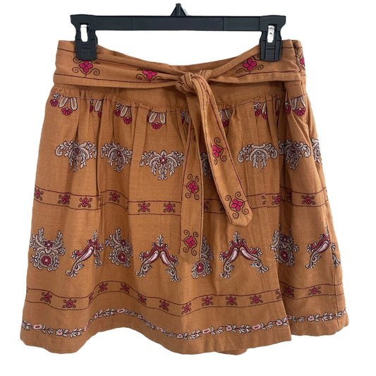 By Anthropologie Meghan Embroidered Mini Skirt Womens Size 12