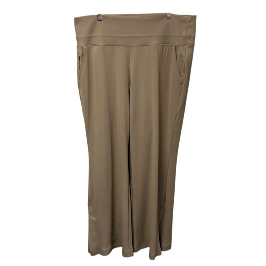 Athleta Brownstone Beige Venice High Rise Wide Leg Pant Womens 1X