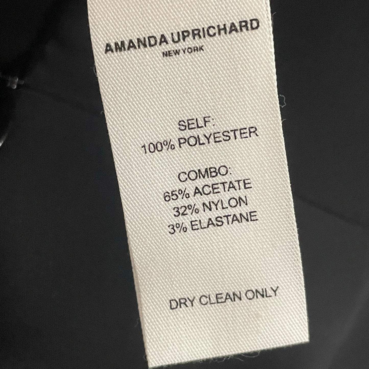 NWT Amanda Uprichard Lucienne Skort Romper Black Satin Trim Strapless Size Small