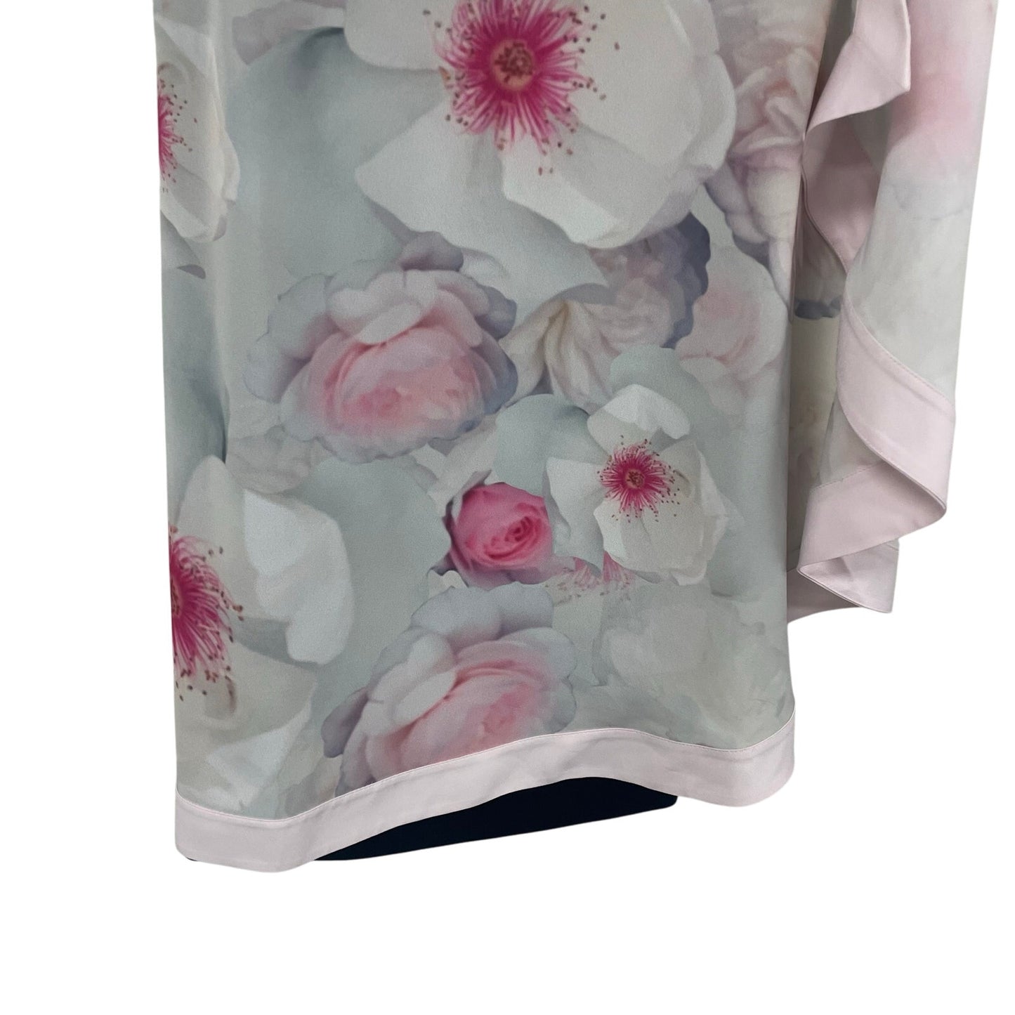Ted Baker Agostia Chelsea Double Layer Dress Pink Floral Womens 0 / US 2