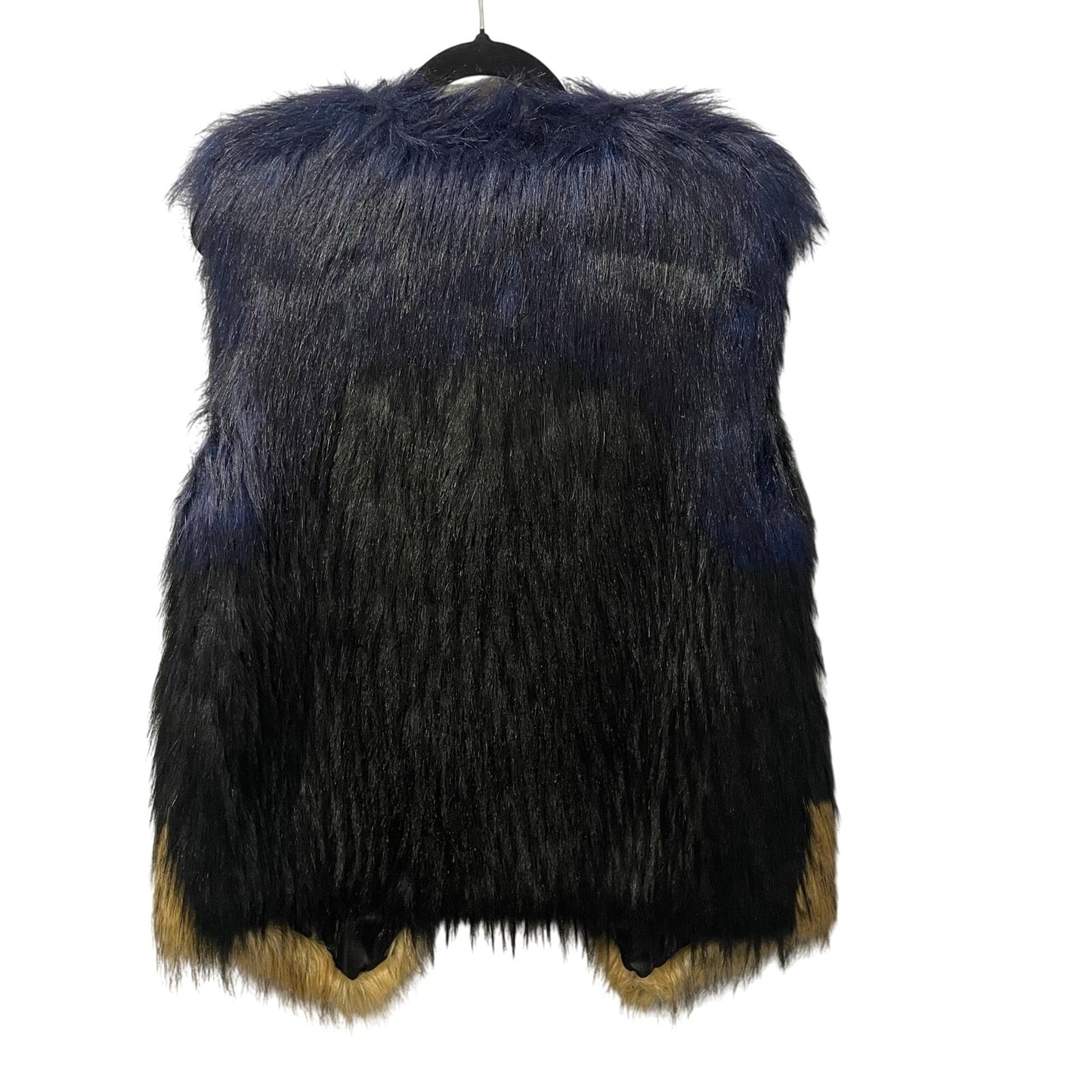 Trina Turk Tabitha Ombre Faux Fur Vest Multicolor Womens Size Medium