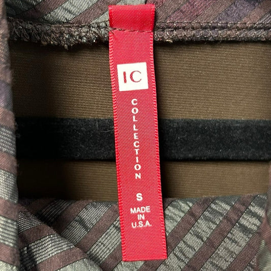 IC by Connie K Collection Orange Brown Cowl Neck Textured Top Womens Size Small